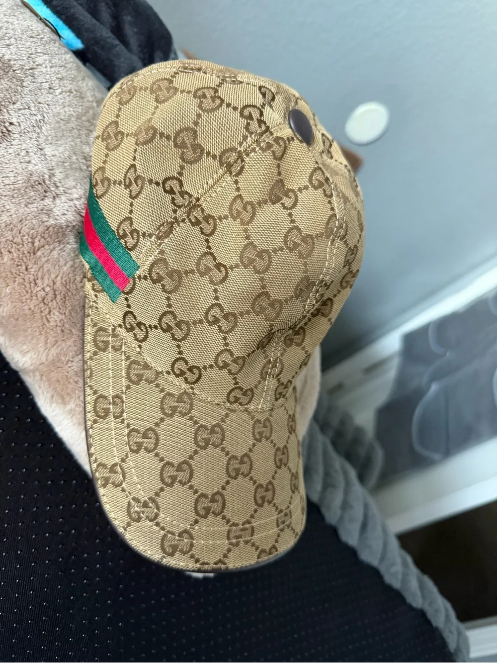 Monogram Canvas Baseball Cap in Beige/Brown